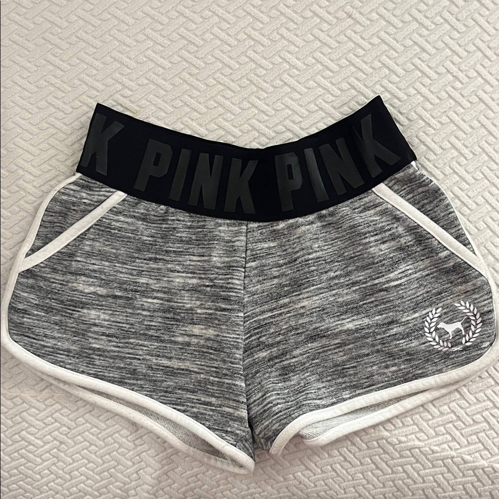 PINK logo Victoria's Secret Women's Athletic Gray Shorts